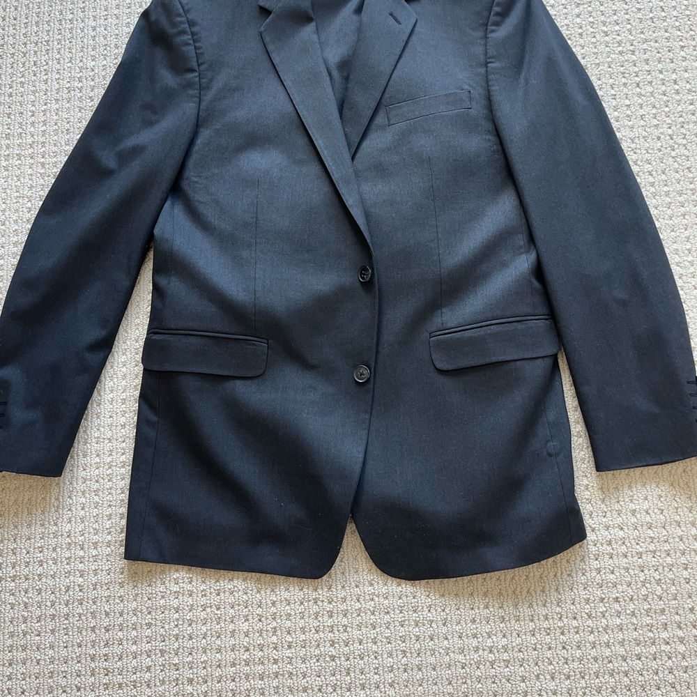 Alfani Black Sport Coat Single-Breasted Notched Lapel